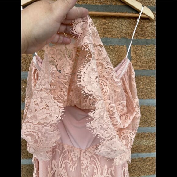 Lovers + Friends Kristine Pink Lace Romper - Picture 5 of 7